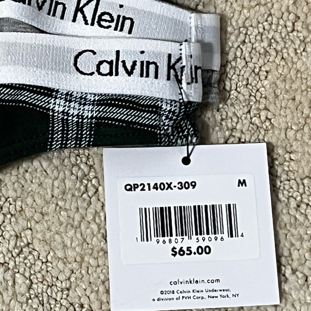 Calvin Klein 5 Pack Thong Underwear Panties Size M NWT Green gray and black - Picture 4 of 6
